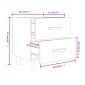 vidaXL Κομοδίνα 2 τεμ. Sonoma Δρυς 40 x 35 x 47,5 εκ.