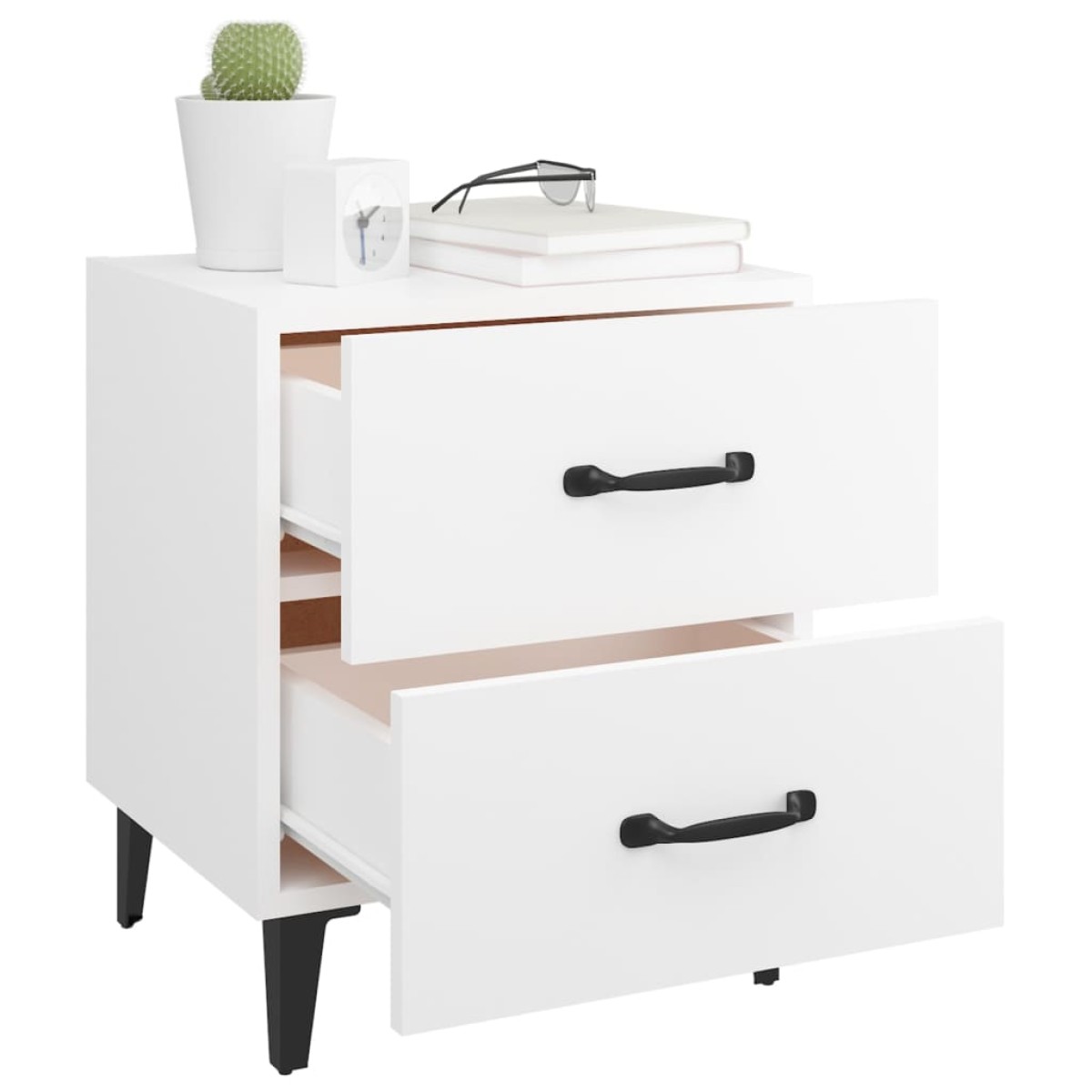 vidaXL Κομοδίνο Λευκό 40 x 35 x 47,5 εκ.