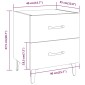 vidaXL Κομοδίνο Λευκό 40 x 35 x 47,5 εκ.