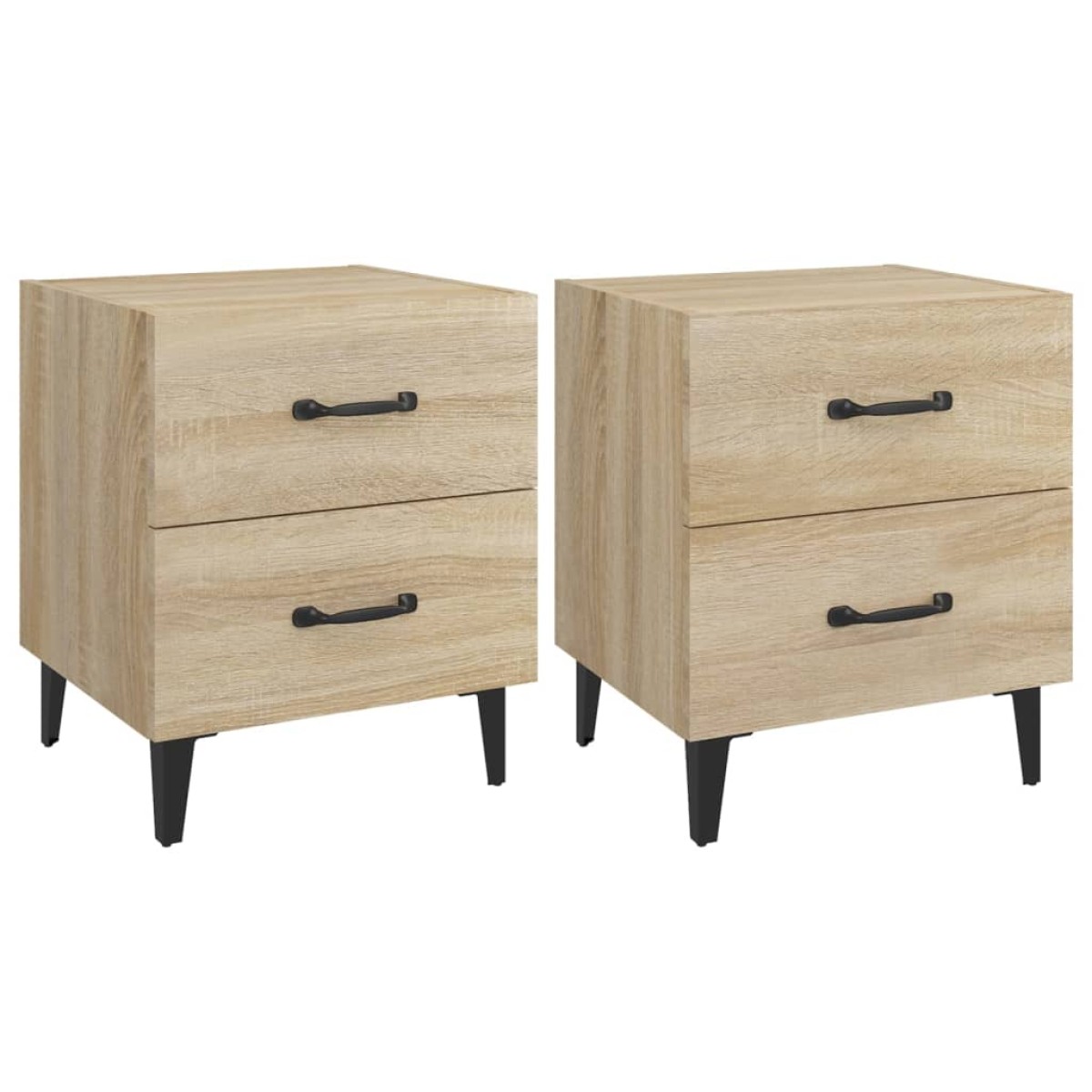 vidaXL Κομοδίνα 2 τεμ. Sonoma Δρυς 40 x 35 x 47,5 εκ.