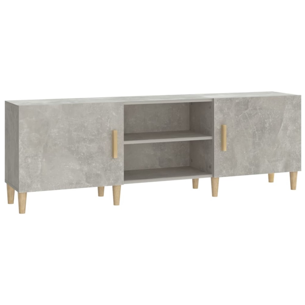 vidaXL Έπιπλο Τηλεόρασης Γκρι Σκυροδέματος 150x30x50 εκ. Επεξ. Ξύλο