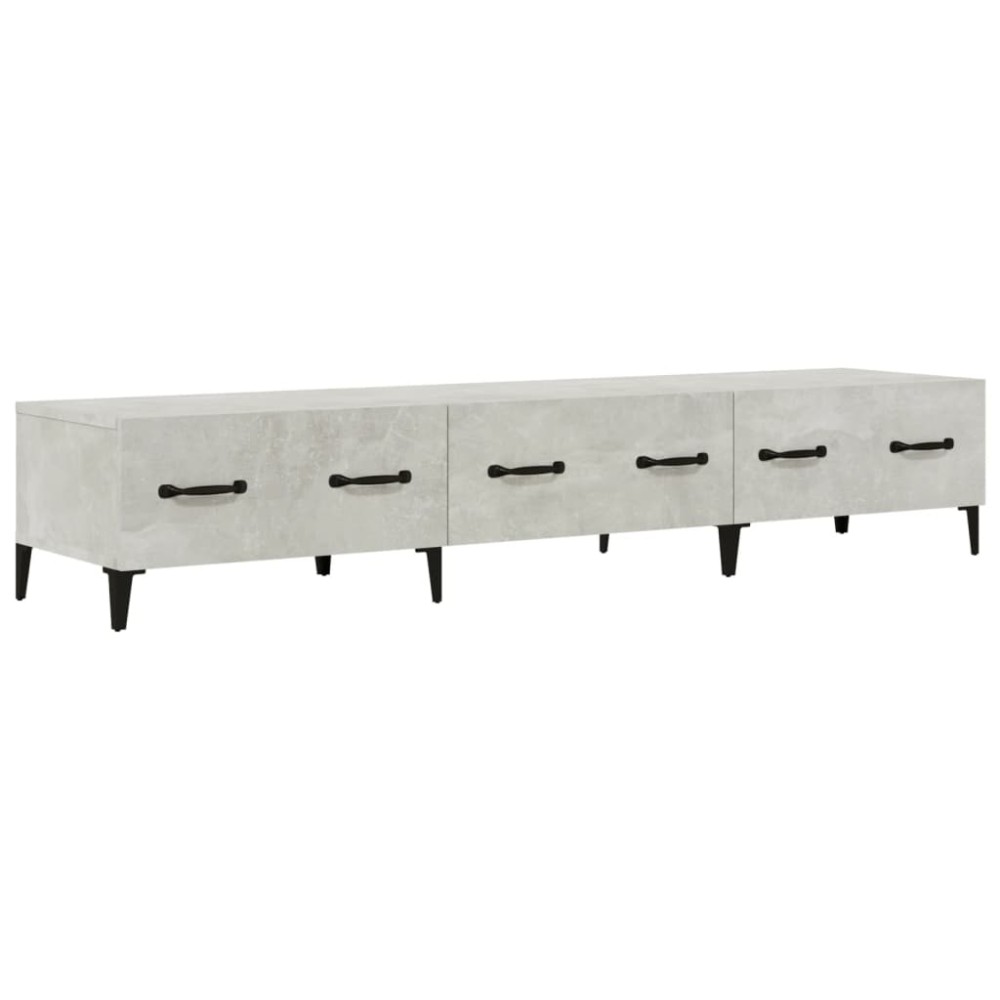 vidaXL Έπιπλο Τηλεόρασης Γκρι Σκυροδέματος 150x34,5x30 εκ. Επεξ. Ξύλο