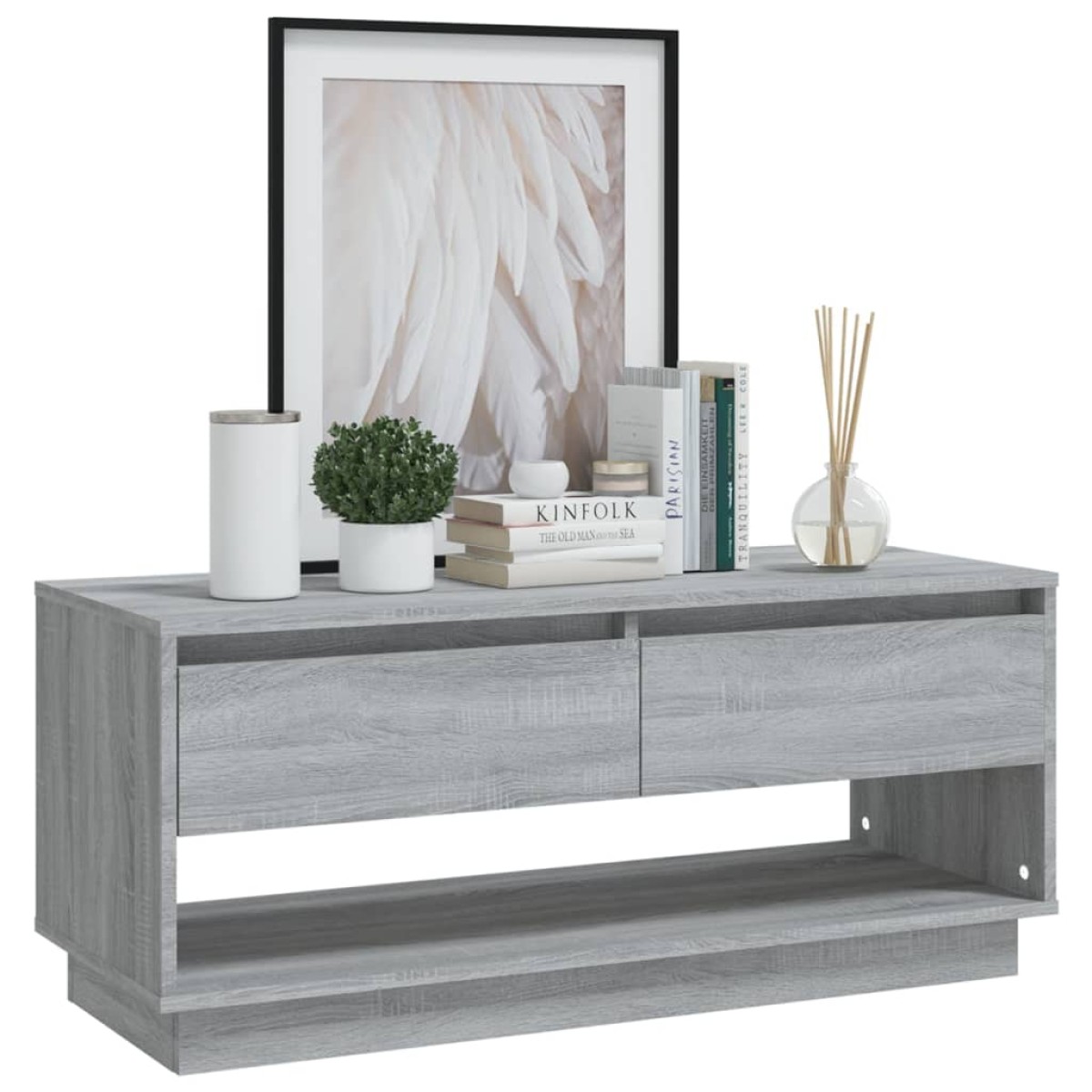 vidaXL Έπιπλο Τηλεόρασης Γκρι Sonoma 102 x 41 x 44 εκ. από Μοριοσανίδα
