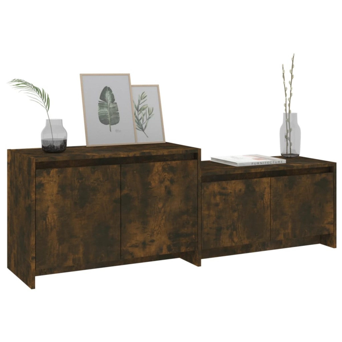 vidaXL Έπιπλο Τηλεόρασης Καπνιστή Δρυς 146,5x35x50εκ. Μοριοσανίδα