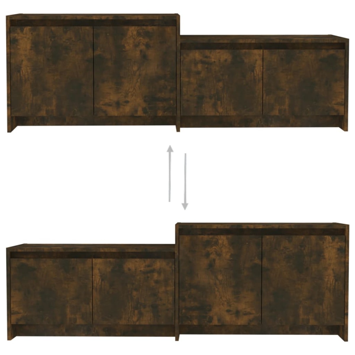 vidaXL Έπιπλο Τηλεόρασης Καπνιστή Δρυς 146,5x35x50εκ. Μοριοσανίδα