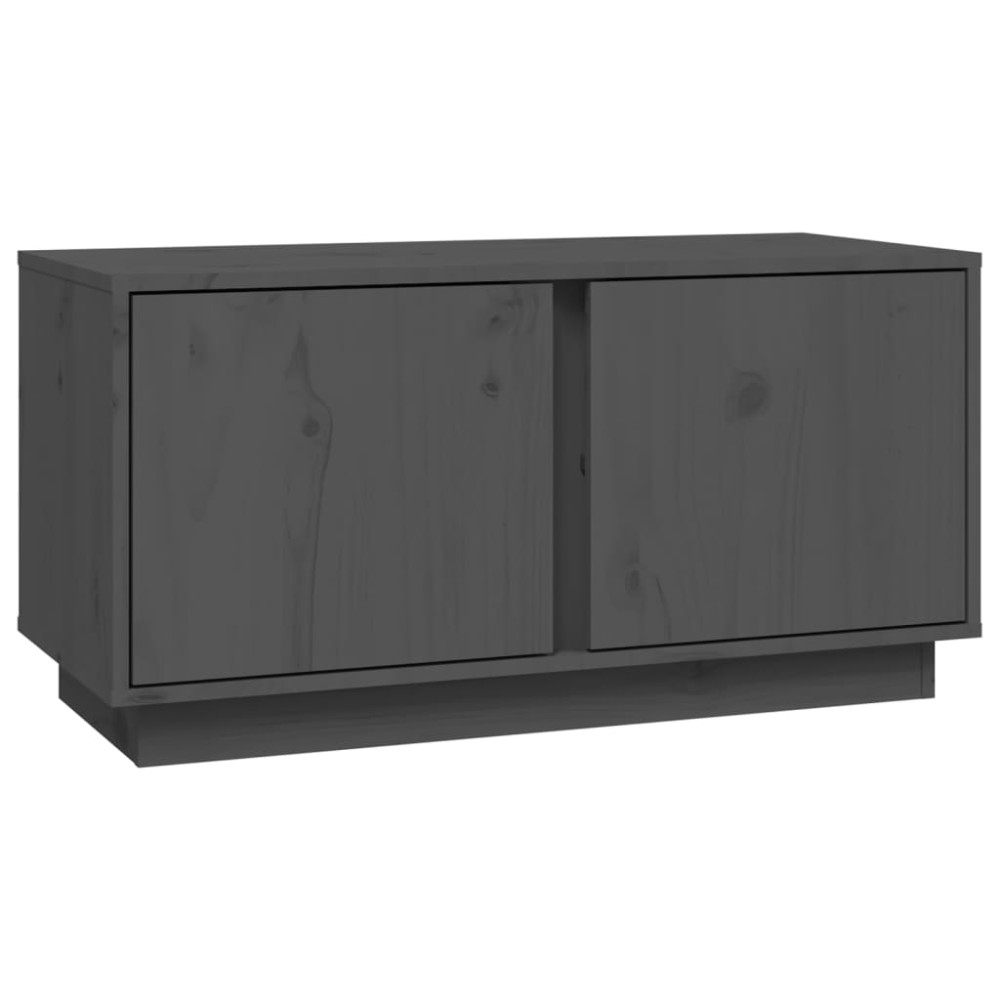 vidaXL Έπιπλο Τηλεόρασης Γκρι 80x35x40,5 εκ. από Μασίφ Ξύλο Πεύκου