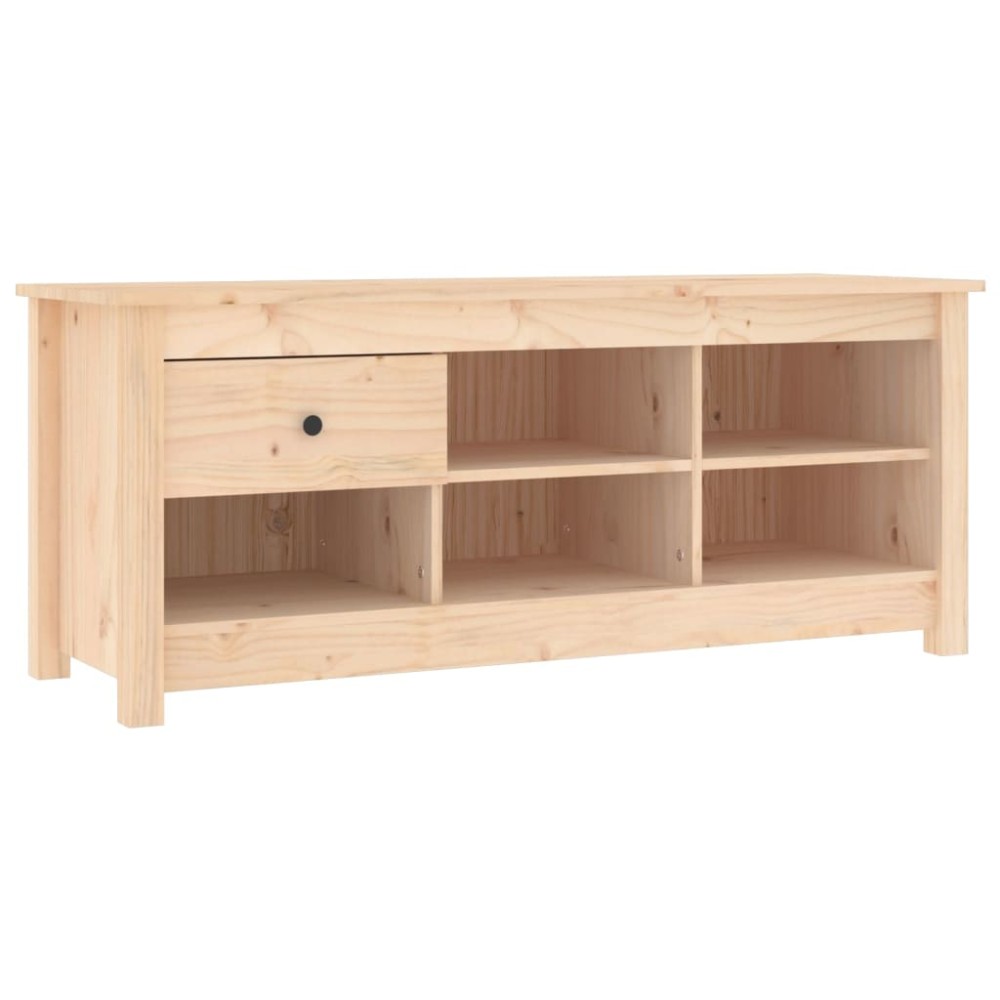 vidaXL Παπουτσοθήκη 110 x 38 x 45,5 εκ. από Μασίφ Ξύλο Πεύκου