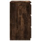 vidaXL Κομοδίνα 2 τεμ. Καπνιστή Δρυς 40x35x62,5 εκ. Επεξεργασμένο Ξύλο