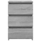 vidaXL Κομοδίνο Γκρι Sonoma 40x35x62,5 εκ. από Επεξεργασμένο Ξύλο