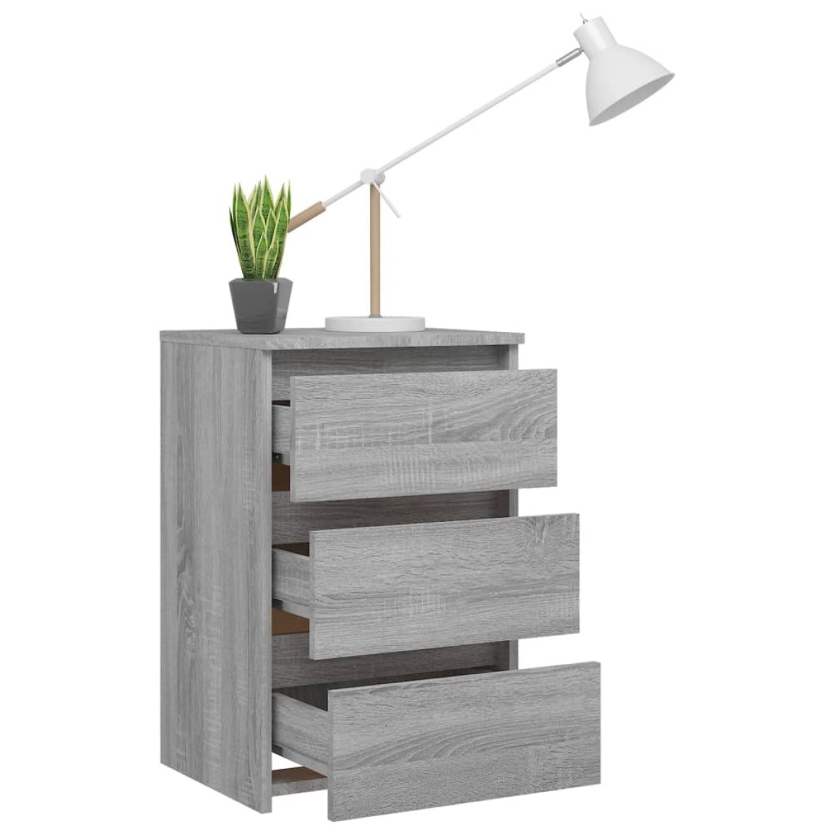 vidaXL Κομοδίνο Γκρι Sonoma 40x35x62,5 εκ. από Επεξεργασμένο Ξύλο