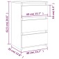 vidaXL Κομοδίνο Γκρι Sonoma 40x35x62,5 εκ. από Επεξεργασμένο Ξύλο
