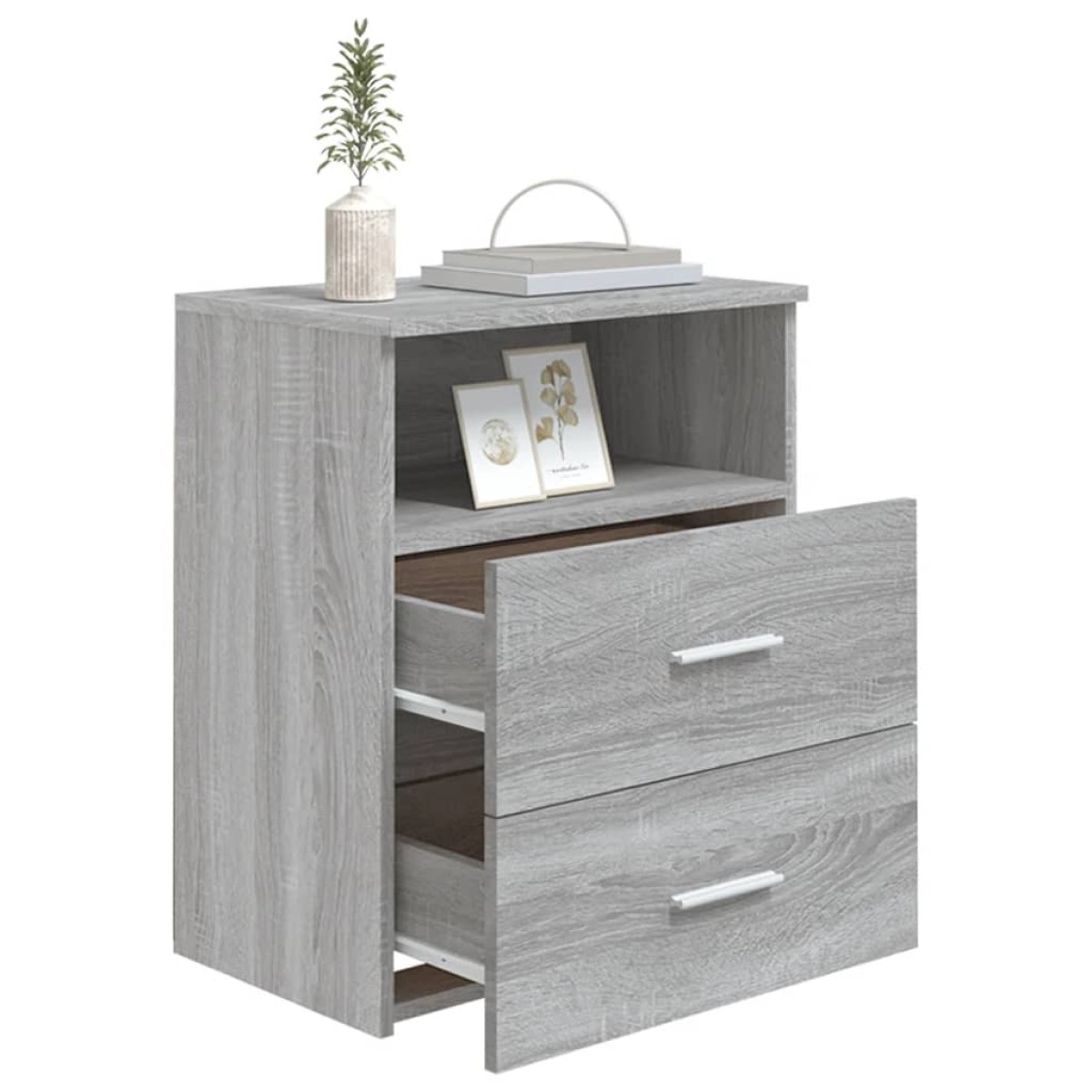 vidaXL Κομοδίνο Γκρι Sonoma 50 x 32 x 60 εκ.