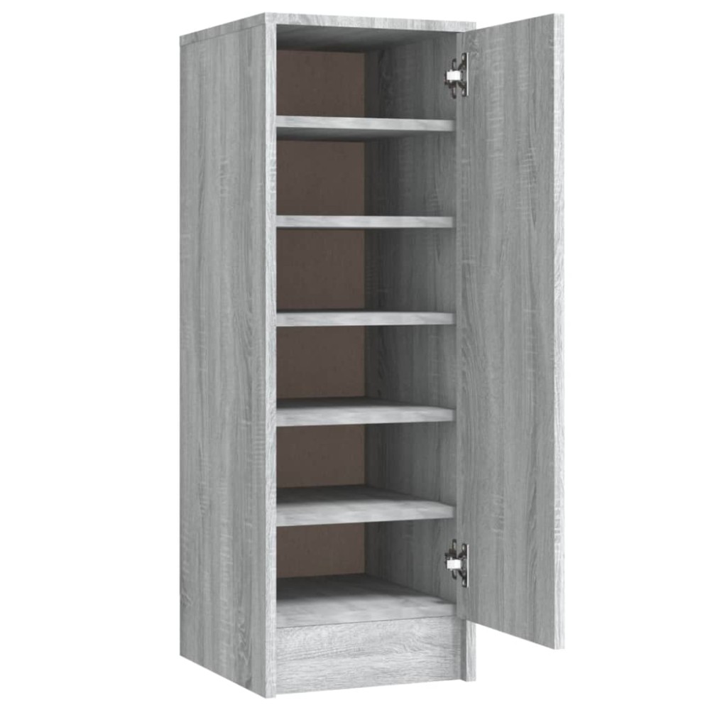vidaXL Παπουτσοθήκη Γκρι Sonoma 32x35x92 εκ. από Επεξεργασμένο Ξύλο