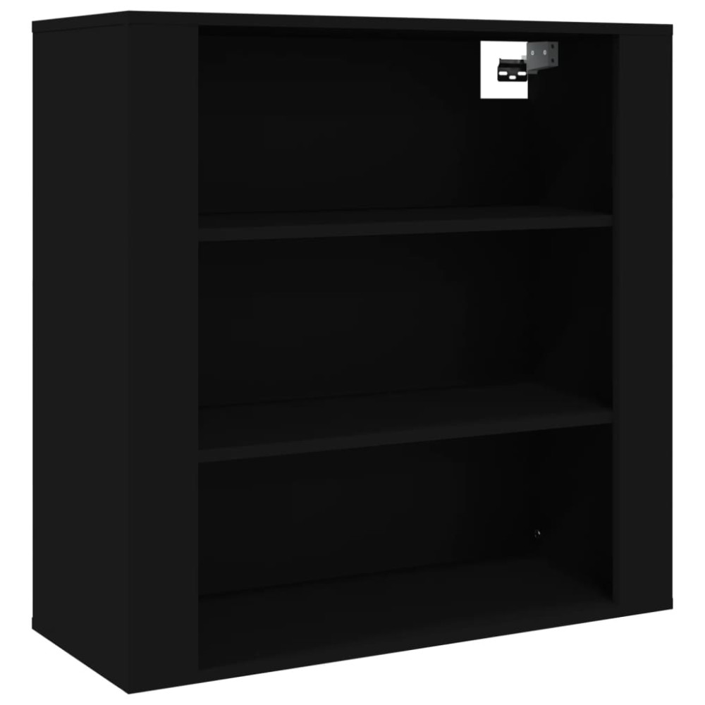 vidaXL Ντουλάπι Τοίχου Μαύρο 80x33x80 εκ. Επεξεργασμένο Ξύλο