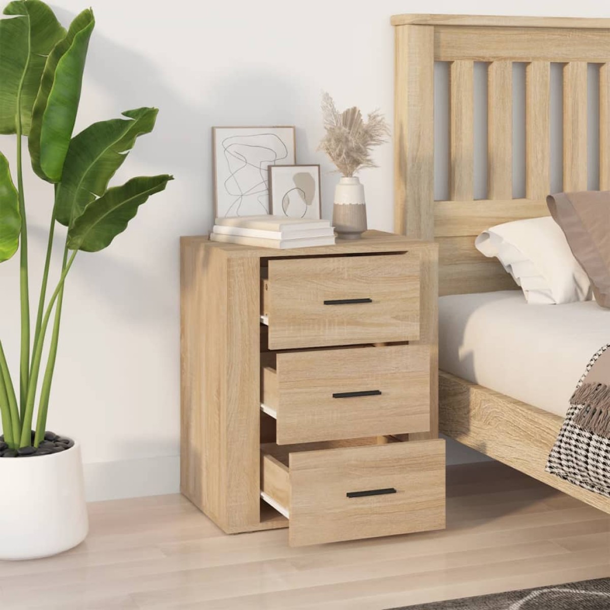 vidaXL Κομοδίνο Sonoma Δρυς 50x36x60 εκ. από Επεξεργασμένο Ξύλο