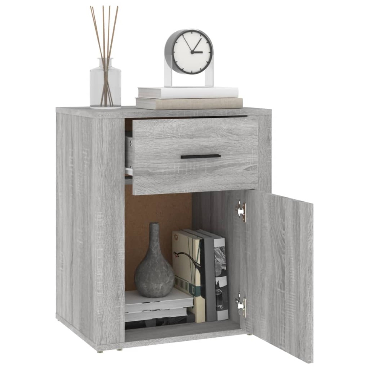 vidaXL Κομοδίνο Γκρι Sonoma 50x36x60 εκ. από Επεξεργασμένο Ξύλο