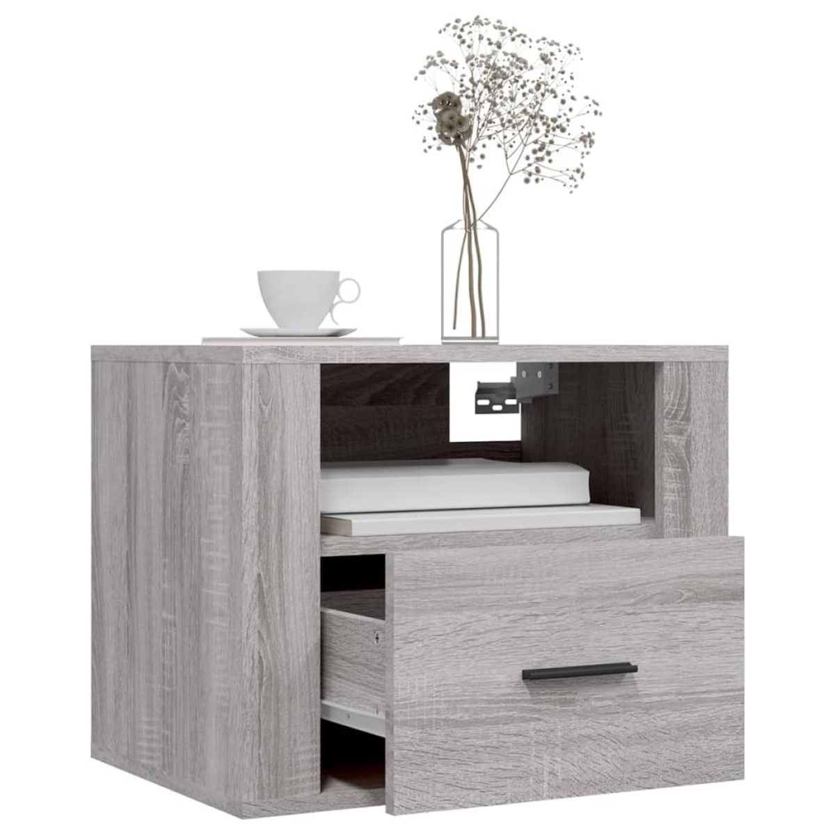 vidaXL Κομοδίνα Επιτοίχια 2 τεμ. Γκρι Sonoma 50x36x40 εκ.