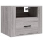 vidaXL Κομοδίνα Επιτοίχια 2 τεμ. Γκρι Sonoma 50x36x40 εκ.