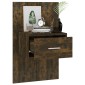 vidaXL Κομοδίνο Επιτοίχιο Καπνιστή Δρυς