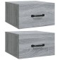 vidaXL Κομοδίνα Επιτοίχια 2 τεμ. Γκρι Sonoma 35 x 35 x 20 εκ.