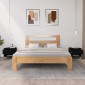 vidaXL Κομοδίνα 2 τεμ. Μαύρα 50x46x50 εκ. από Επεξεργασμένο Ξύλο
