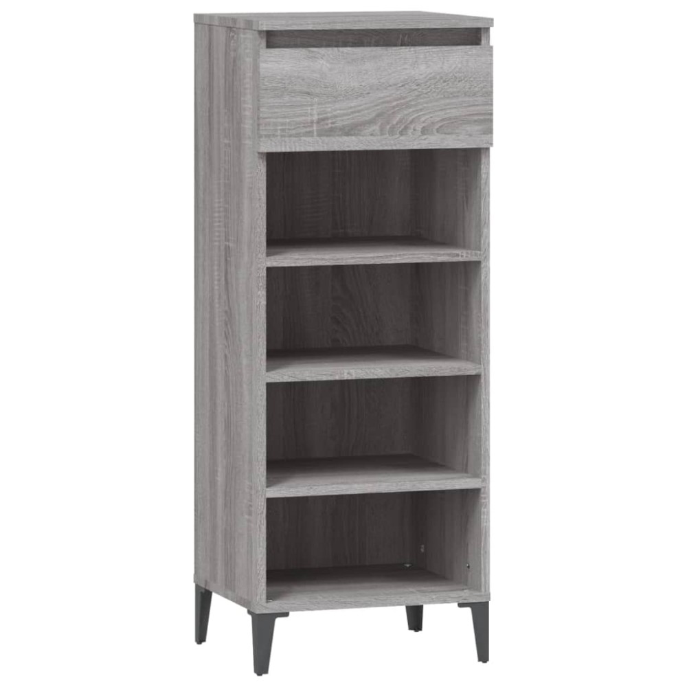 vidaXL Παπουτσοθήκη Γκρι Sonoma 40x36x105 εκ. από Επεξεργασμένο Ξύλο