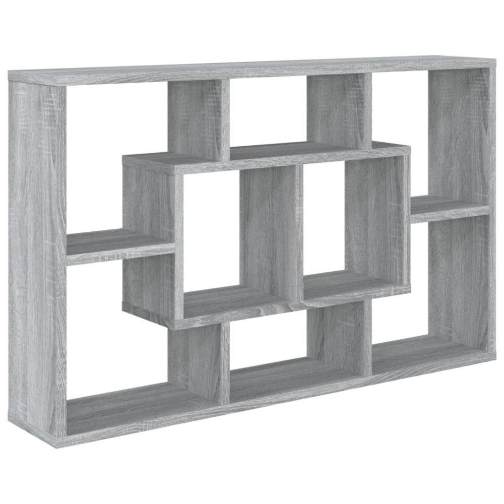 vidaXL Ραφιέρα Τοίχου Γκρι Sonoma 85x16x52,5 εκ. Επεξεργασμένο Ξύλο