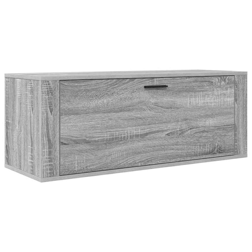 vidaXL Παπουτσοθήκη Επιτοίχια Sonoma Γκρι 100x35x38 εκ. Επεξ. Ξύλο