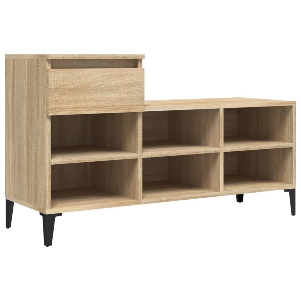 vidaXL Παπουτσοθήκη Sonoma Δρυς 102x36x60 εκ. από Επεξεργασμένο Ξύλο