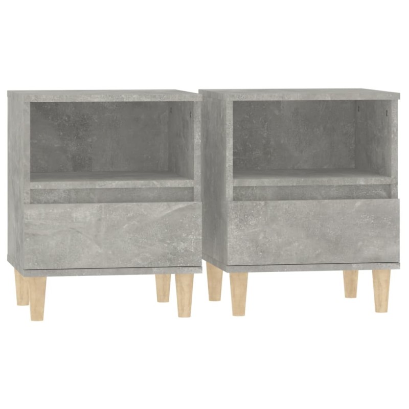vidaXL Κομοδίνα 2 τεμ. Γκρι Σκυροδέματος 40 x 35 x 50εκ.