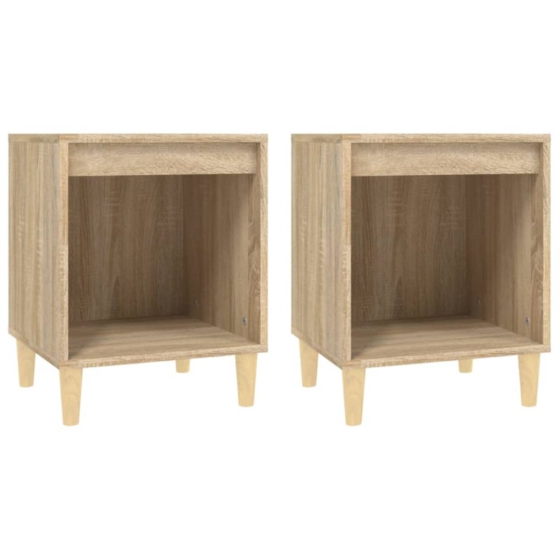 vidaXL Κομοδίνα 2 τεμ. Sonoma Δρυς 40 x 35 x 50 εκ.