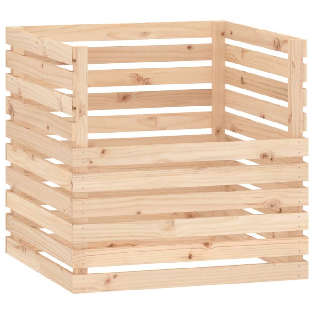 vidaXL Κομποστοποιητής 80 x 80 x 78 εκ. από Μασίφ Ξύλο Πεύκου