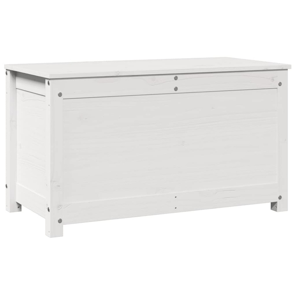 vidaXL Κουτί Αποθήκευσης Λευκό 80x40x45,5 εκ από Μασίφ Ξύλο Πεύκου