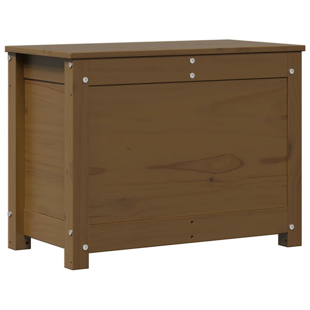 vidaXL Κουτί Αποθήκευσης Καφέ Μελί 60x32x45,5 εκ από Μασίφ Ξύλο Πεύκου