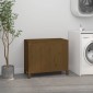 vidaXL Καλάθι Ρούχων Καφέ μελί 88,5x44x76 εκ από Μασίφ Ξύλο Πεύκου