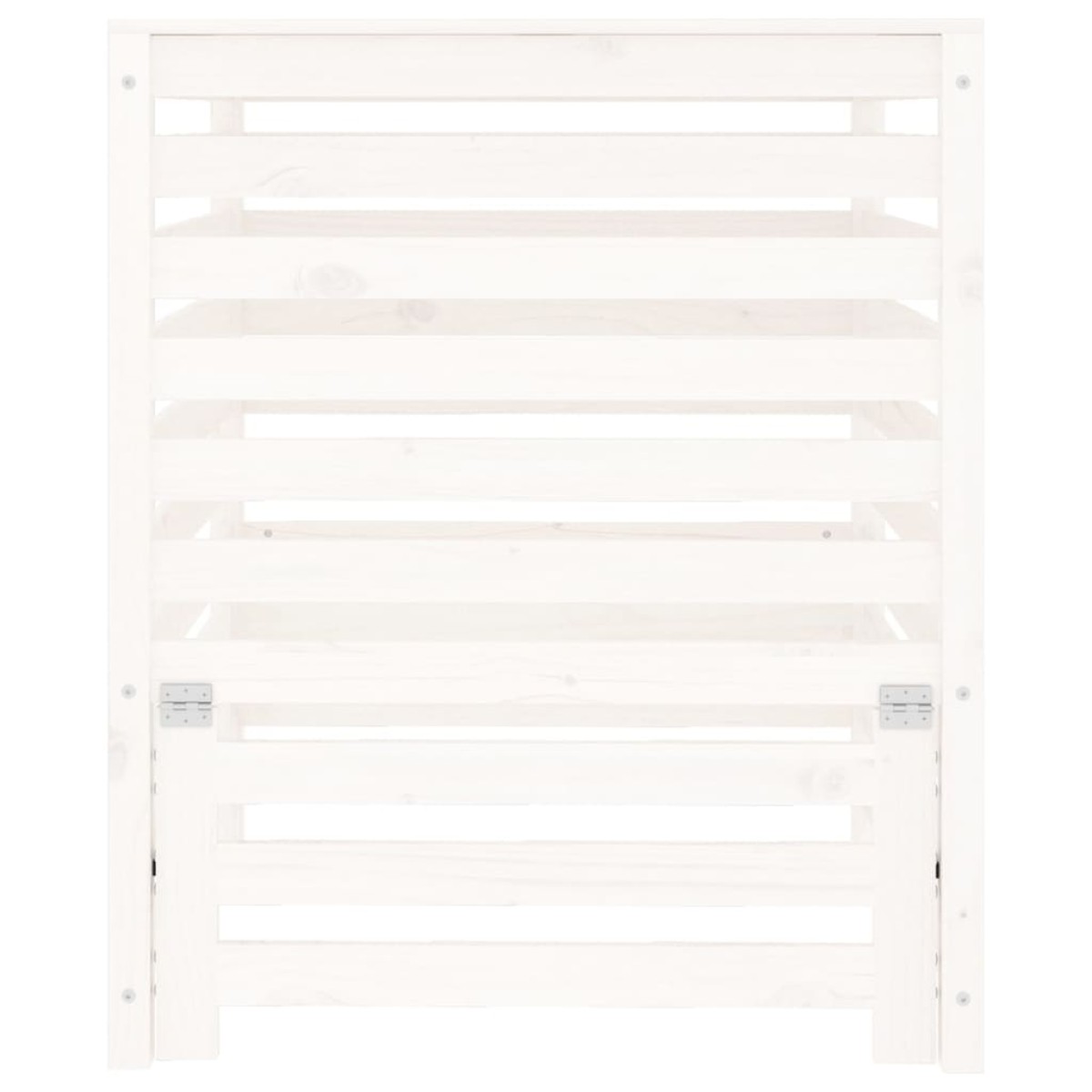 vidaXL Κομποστοποιητής Λευκός 82,5x82,5x99,5 εκ. από Μασίφ Ξύλο Πεύκου