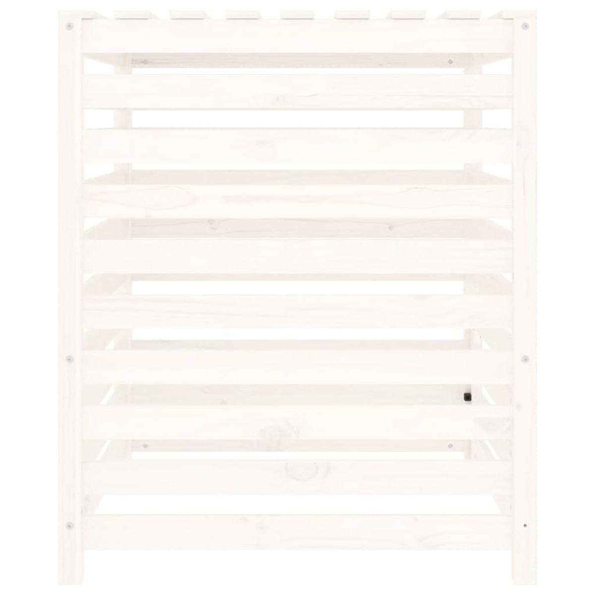 vidaXL Κομποστοποιητής Λευκός 82,5x82,5x99,5 εκ. από Μασίφ Ξύλο Πεύκου