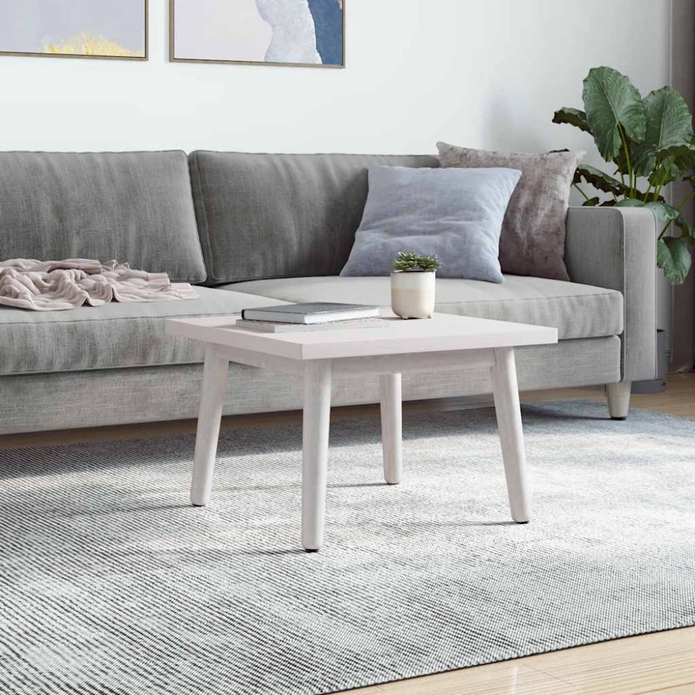 vidaXL Επιφάνεια Τραπεζιού Τετράγωνη Λευκή 40x40x2,5 εκ. Μασίφ Πεύκο