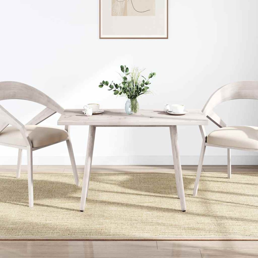 vidaXL Επιφάνεια Τραπεζιού Ορθογ. Λευκή 110x60x2,5 εκ. από Μασίφ Πεύκο