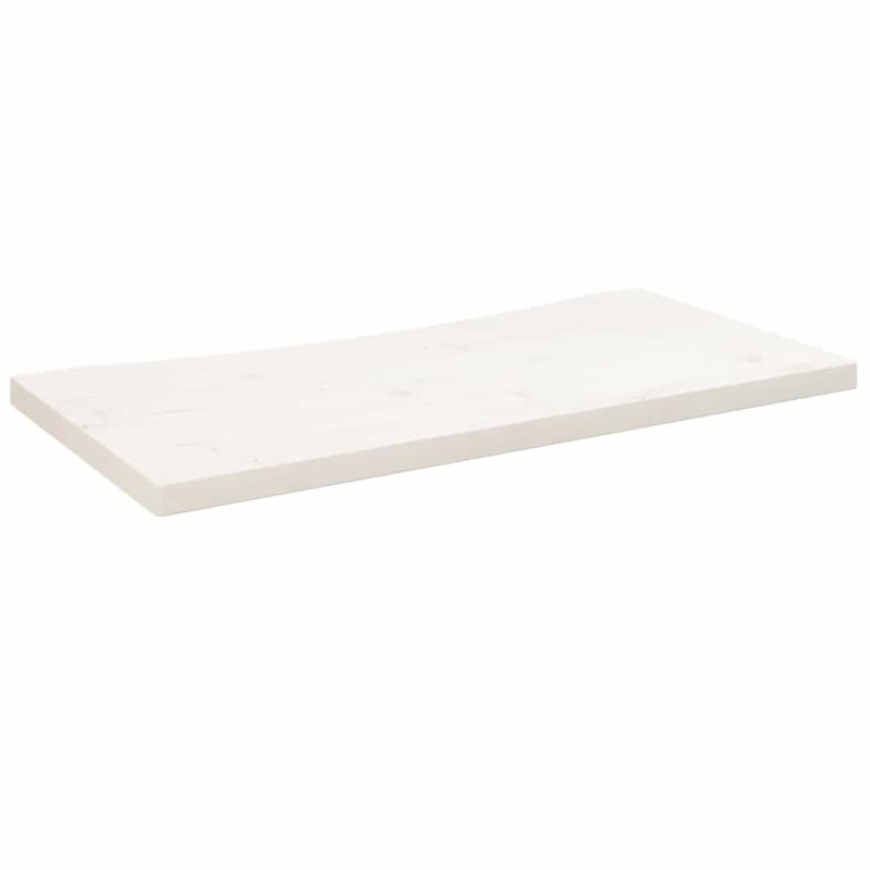 vidaXL Επιφάνεια Γραφείου Λευκή 80x40x2,5 εκ. από Μασίφ Ξύλο Πεύκου