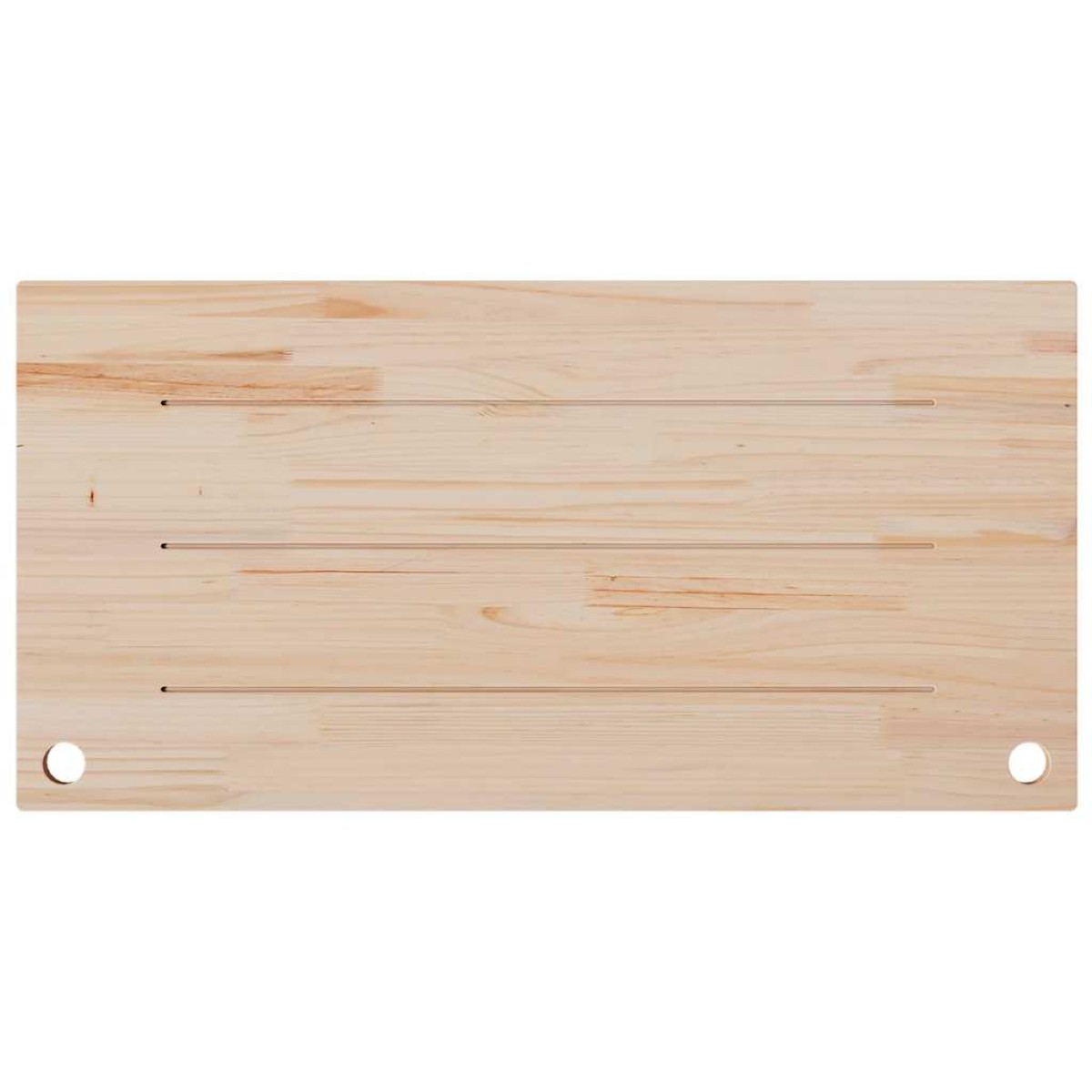 vidaXL Επιφάνεια Γραφείου Λευκή 100x50x2,5 εκ. από Μασίφ Ξύλο Πεύκου