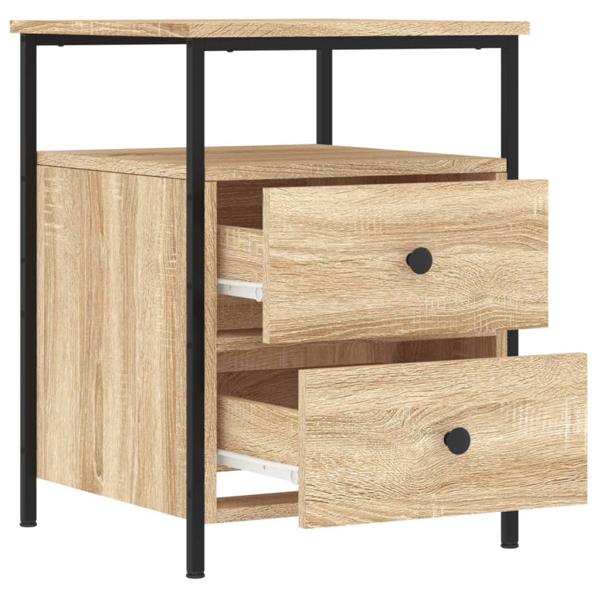 vidaXL Κομοδίνα 2 τεμ. Sonoma Δρυς 44x45x60 εκ. από Επεξεργασμένο Ξύλο
