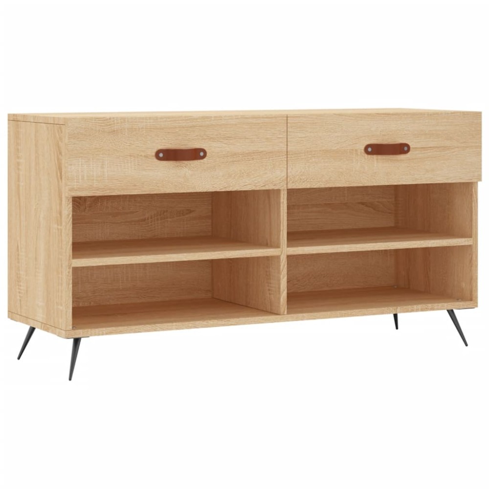 vidaXL Παπουτσοθήκη Sonoma Δρυς 102x35x55 εκ. από Επεξεργασμένο Ξύλο