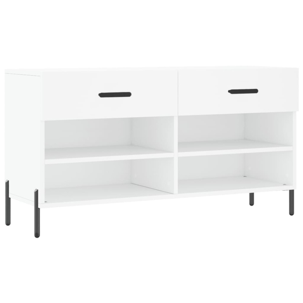 vidaXL Παπουτσοθήκη Λευκή 102 x 35 x 55 εκ. από Επεξεργασμένο Ξύλο
