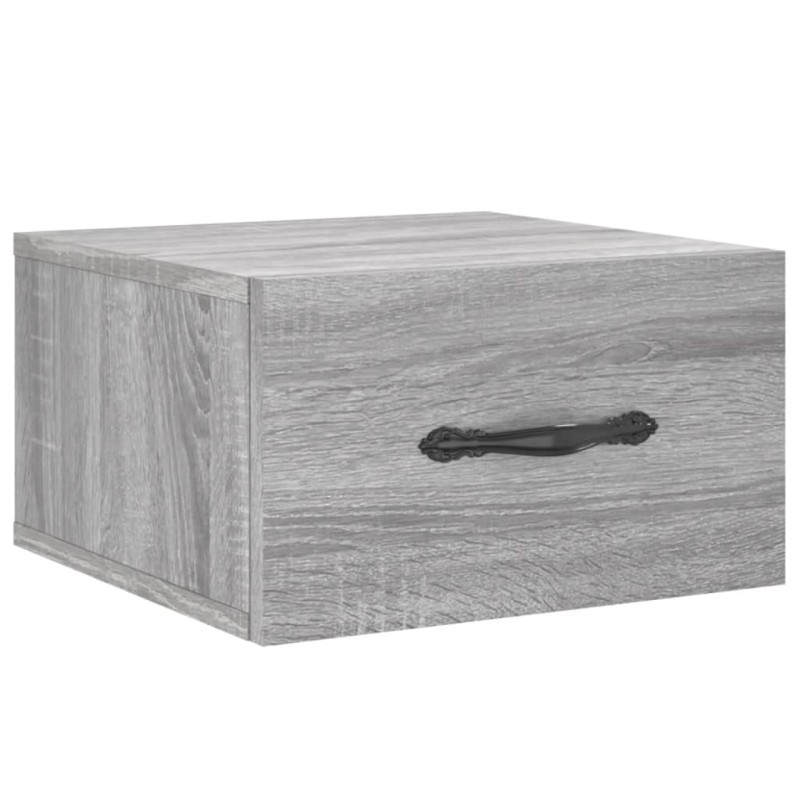 vidaXL Κομοδίνα Επιτοίχια Γκρι Sonoma 35 x 35 x 20 εκ.