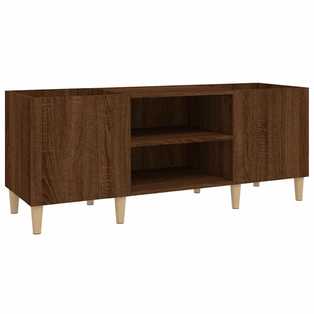 vidaXL Δισκοθήκη Καφέ Δρυς 121 x 38 x 48 εκ. από Επεξεργασμένο Ξύλο