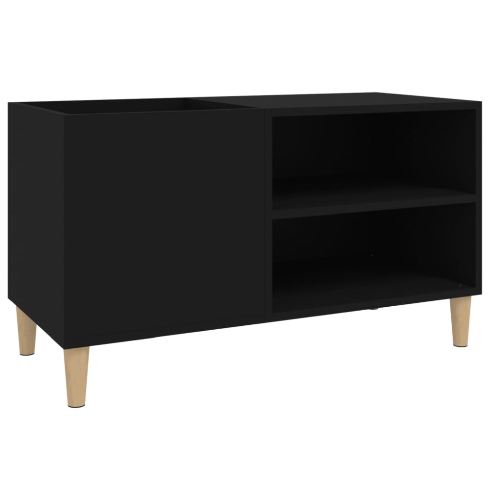 vidaXL Δισκοθήκη Μαύρη 84,5 x 38 x 48 εκ. από Επεξεργασμένο Ξύλο