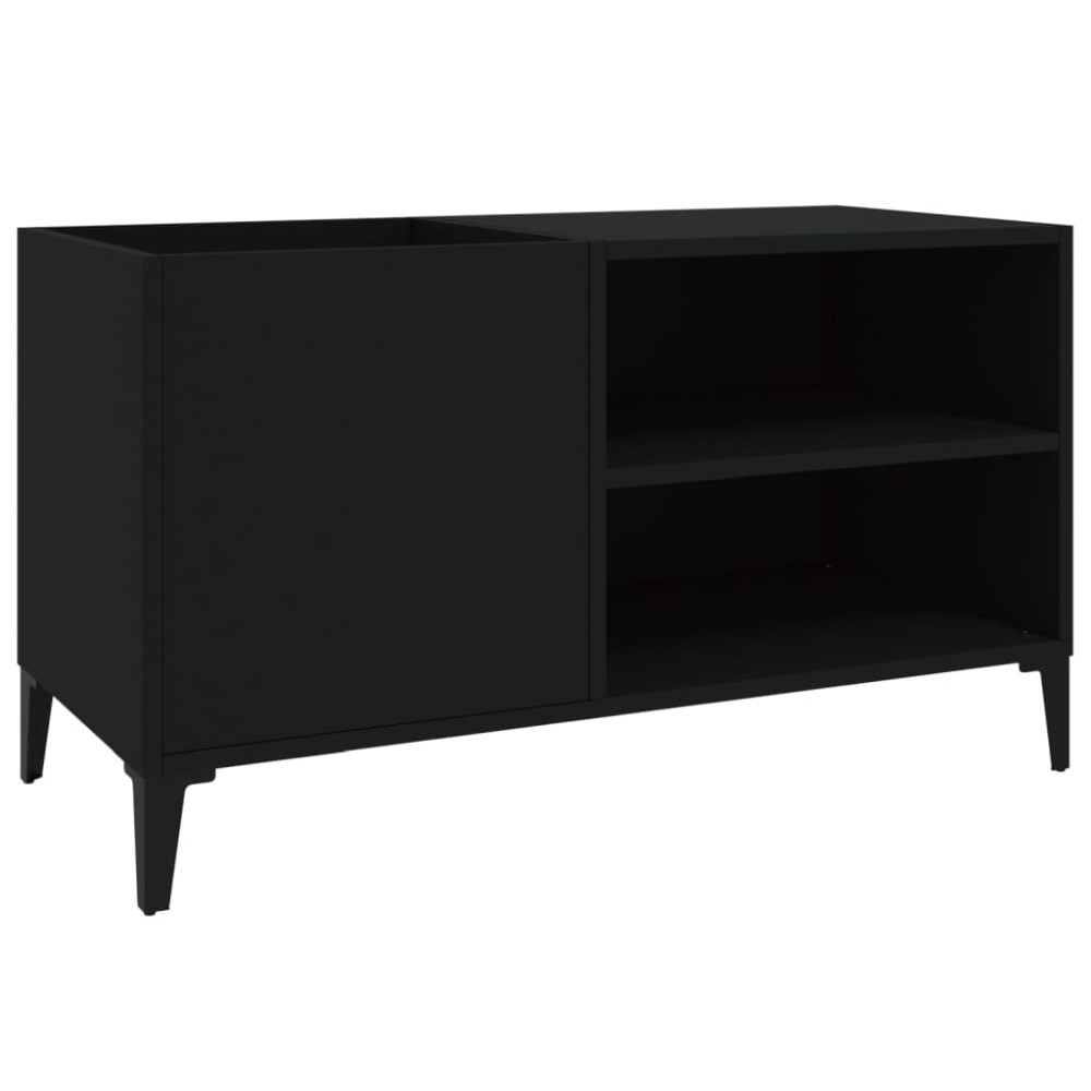 vidaXL Δισκοθήκη Μαύρη 84,5 x 38 x 48 εκ. από Επεξεργασμένο Ξύλο