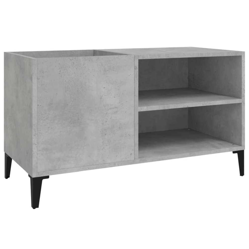 vidaXL Δισκοθήκη Γκρι Σκυροδέματος 84,5x38x48 εκ. Επεξεργασμένο Ξύλο