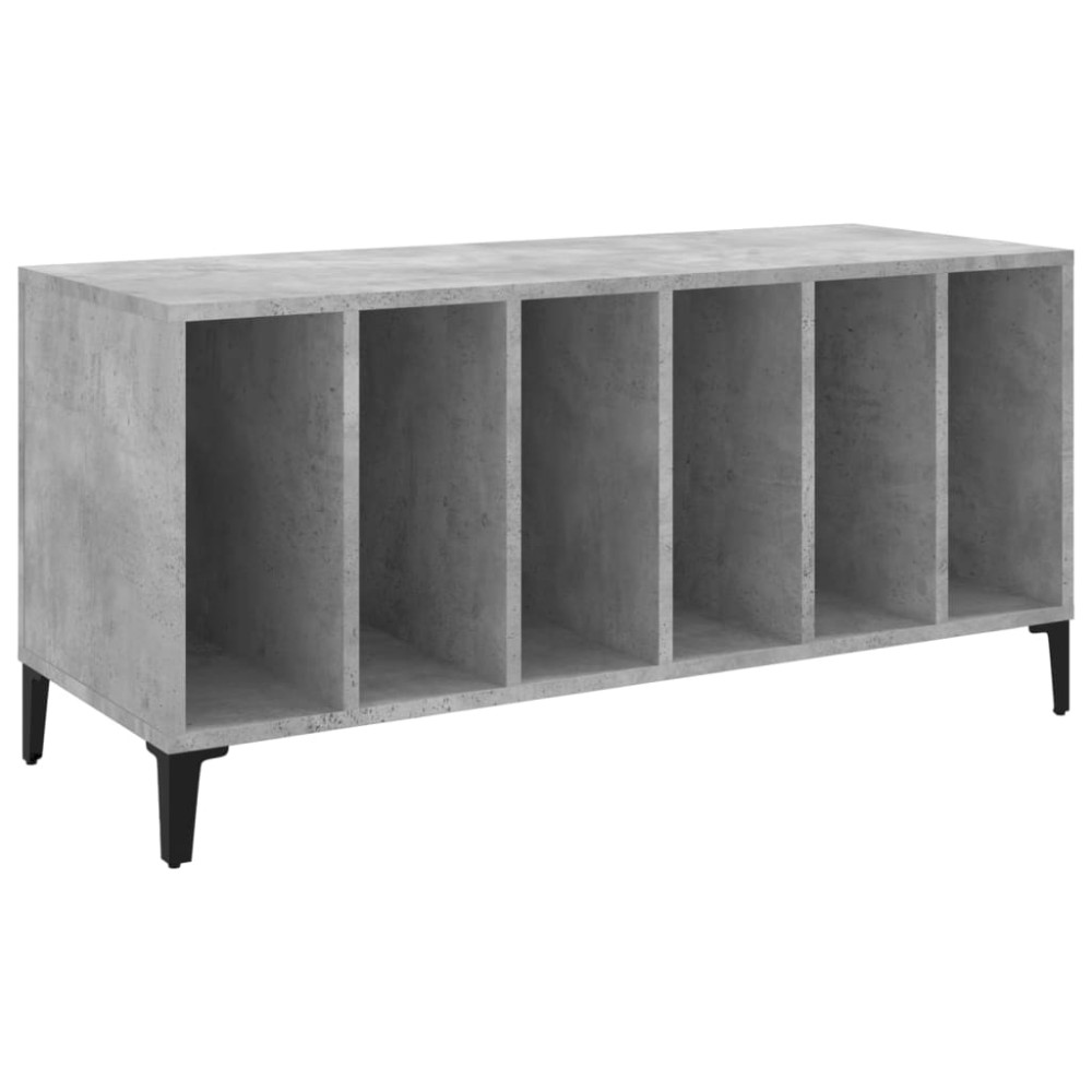 vidaXL Δισκοθήκη Γκρι Σκυροδέματος 100x38x48 εκ. Επεξεργασμένο Ξύλο